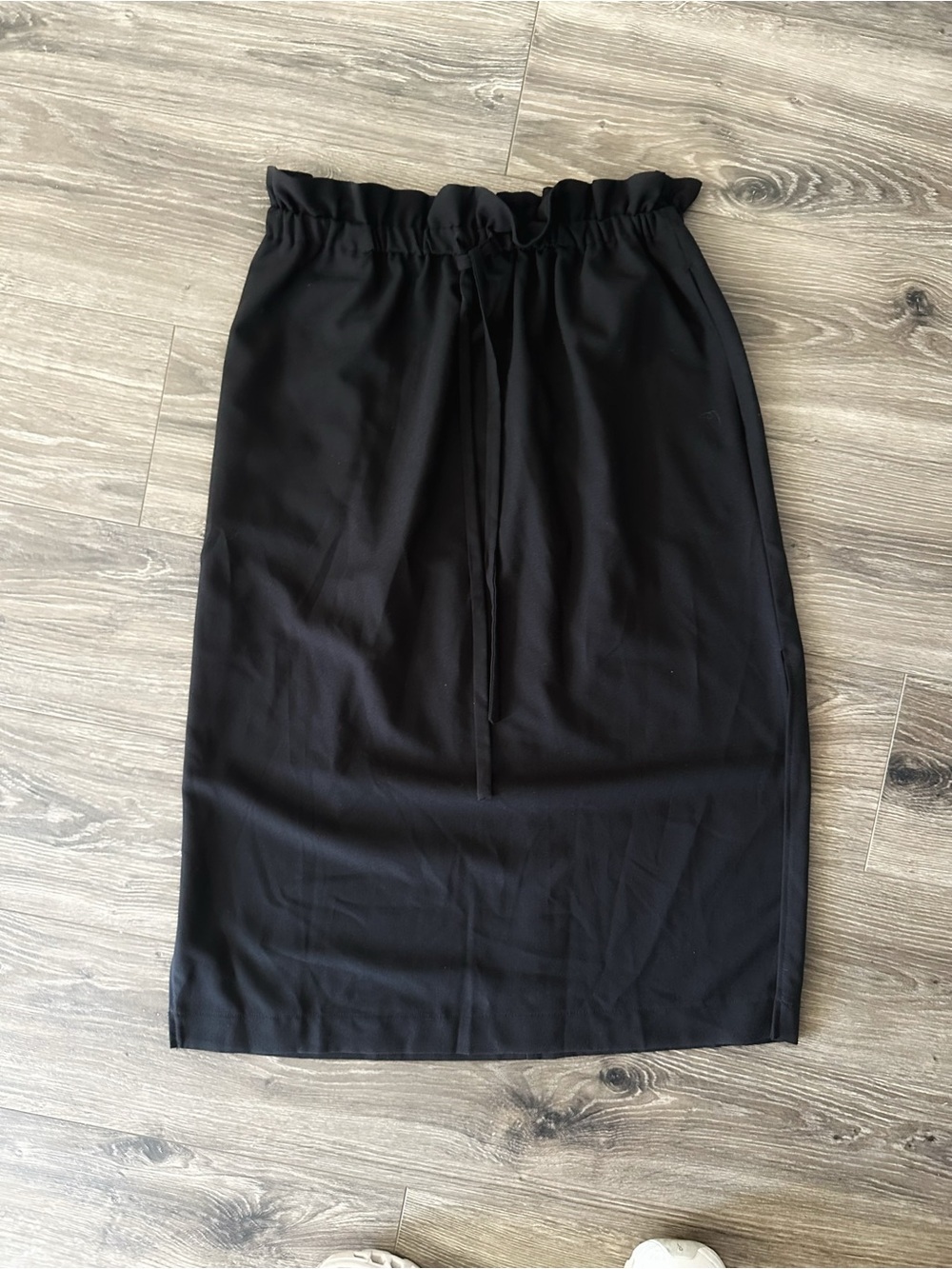 ASOS Black Paperbag Waist Skirt